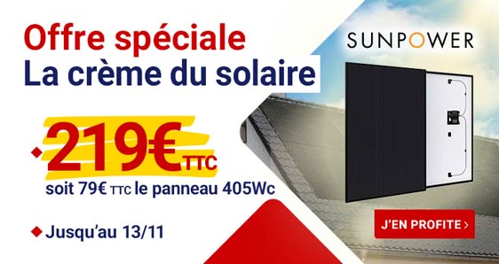 offre speciale sunpower panneau solaire et onduleur