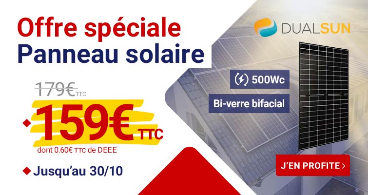 offre speciale panneau solaire 500Wc Dualsun