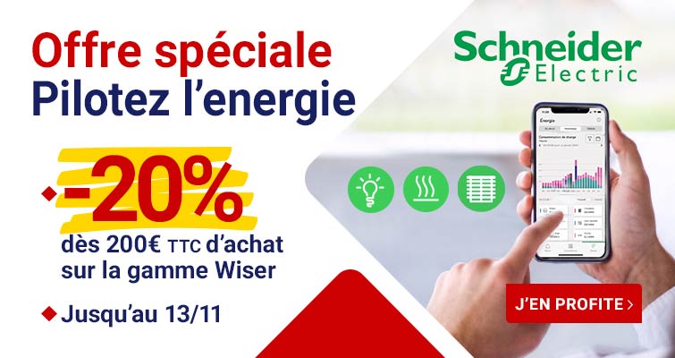 Offre spéciale Wiser : -20% dès 200€ TTC d'achats