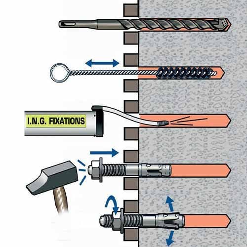 40 Goujons d ancrage M8x112 ING FIXATIONS A232240 123elec