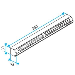 ALDES EA Entrée d'air autoréglable 30m3/h 37dB - schéma avec dimensions