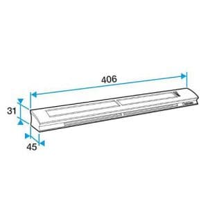 ALDES EHB2 Entrée d'air hygroréglable 6-44m3/h 37dB - schéma avec dimensions