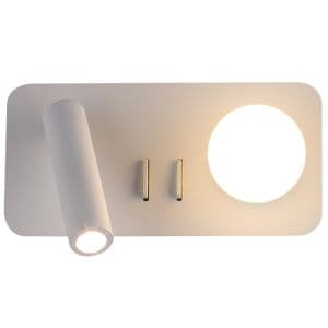 Arlux Maki Applique intérieur rectangle droite 3W 210lm 2700K blanc + liseuse 3W - 114130