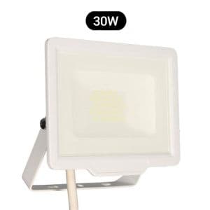 Projecteur LED extra plat pré câblé Arlux Kali 30W coloris blanc