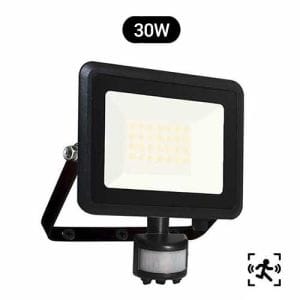 Projecteur extérieur LED ARLUX Kreon 2 extra plat à détection 230V 30W 3000lm 4000K coloris noir