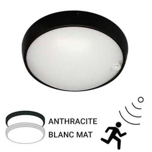 Luminaire détection Arlux 15w blanc et  anthracite Herone