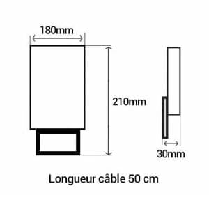 Projecteur LED Arlux Floody - dimensions