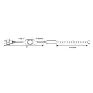 Dimensions et caractéristiques techniques du kit d'accessoires pour ruban LED Arlux