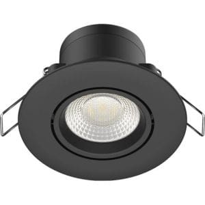 Spot LED ARLUX BBC encastrable et orientable 230V 5W 600lm 3CCT 86mm noir