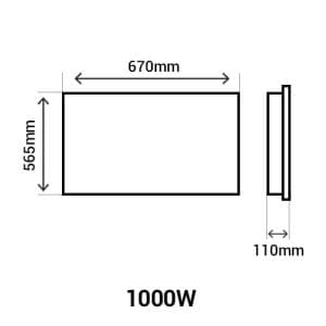 atl507609-altantic-divali-radiateur-inertie-connecte-horizontal-1000w-schéma avec dimensions