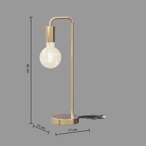 Dimensions de la lampe doré Keli Atmosphera