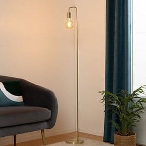 Lampe doré Keli Atmosphera H150cm - photo ambiance salon