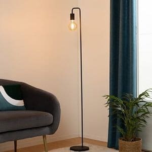 Lampe sur pied Keli Atmosphera 150 cm, coloris noir, idéal dans un salon