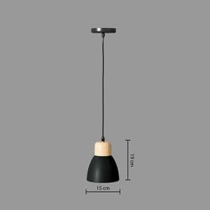 Dimensions suspension métal bois Desy noir d'Atmosphera