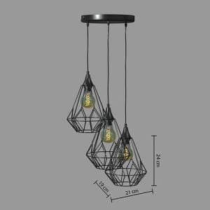 Dimensions de la suspension filaire Kaore Atmosphera