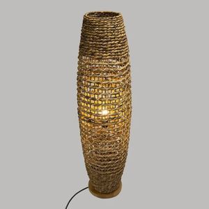 Lampe sur pied éclairé E27 SAND Atmosphera, 118 cm, en bois naturel