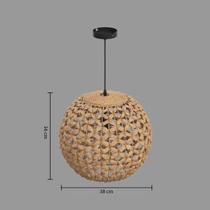 Dimensions de la suspension Sand Atmosphera en bois naturel