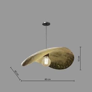 Dimensions de la suspension Arlo Atmosphera Ø76 cm dorée