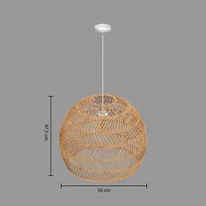 Dimensions de la suspension Joy Atmosphera Ø58 cm en rotin naturel