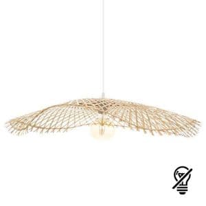 Suspension Tess Atmosphera Ø75 cm en bambou naturel