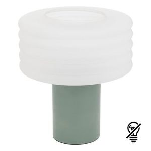 lampe cylindrique Asti vert tilleul d'Atmosphera