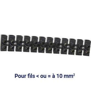 Barrette de connexion avec 12 plots de 10mm²