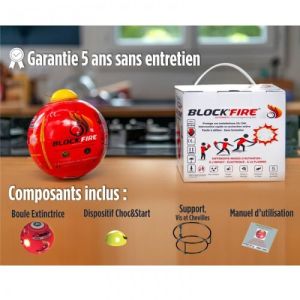 Extincteur boule Block’Fire® garanti 5 ans et sans entretien