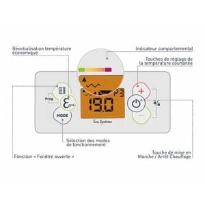 Thermostat - Radiateur connecté inertie réfractite 1000W CHAUFELEC Manon - BJN2233SEAJ