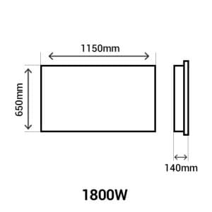 del279798-delonghi-miel-radiateur-electrique-a-inertie-fluide-1800w-schéma avec dimensions