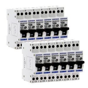 EUROHM Disjoncteur phase neutre 10A courbe C 3kA 230V - Lot de 12 - 20010