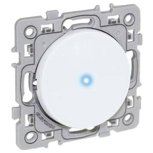 EUROHM Square Interrupteur va et vient lumineux/témoin blanc - 60203