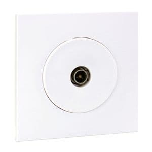 EUROHM Square Prise TV blanc - 60264