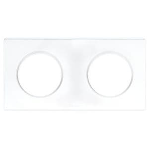 EUROHM Square Plaque double blanc - 60297