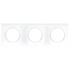 EUROHM Square Plaque triple blanc - 60298