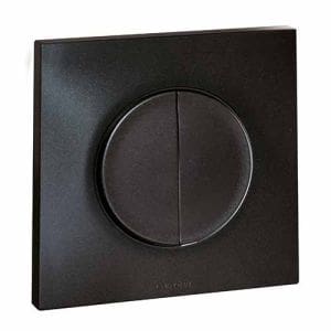 Interrupteur double va et vient EUROHM Square anthracite - 60310