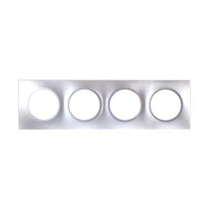 EUROHM Square Plaque quadruple silver - 60499