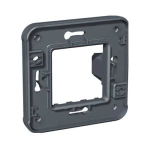 EUROHM Oxxo Support plaque 1 poste composable encastré anthracite IP66 - 60887