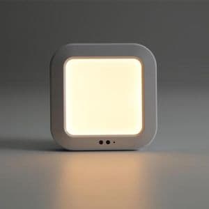 Réglette LED carré blanc GAO magnétique et rechargeable par USB éclairée - vue de face