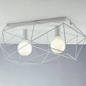 Plafonnier E27 LUCE DESIGN Blanc ABRAXAS - I-ABRAXAS-PL2 BCO