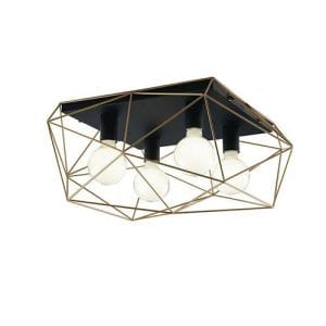 Plafonnier E27 LUCE DESIGN Noir or ABRAXAS - I-ABRAXAS-PL4 ORO