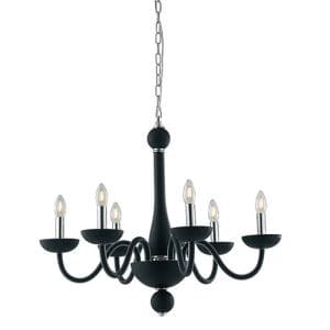 Suspension E14 LUCE DESIGN Noir ALFIERE - I-ALFIERE/6 NERO