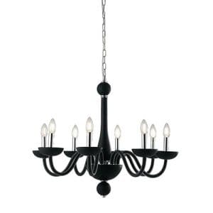 Suspension E14 LUCE DESIGN Noir ALFIERE - I-ALFIERE/8 NERO