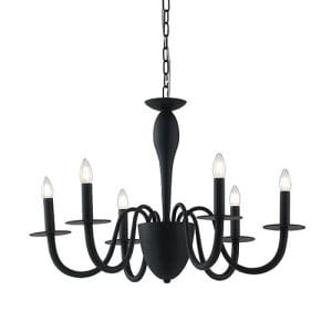 Suspension E14 LUCE DESIGN Noir ARMSTRONG - I-ARMSTRONG/6 NER