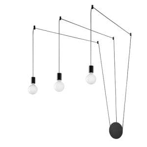 Plafonnier E27 LUCE DESIGN Noir HABITAT - I-HABITAT-PL3 NER