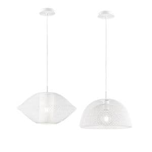 Suspension E27 LUCE DESIGN Blanc HAREM - I-HAREM-S40