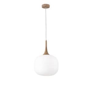 Suspension E27 LUCE DESIGN Bois blanc JAIPUR - I-JAIPUR-S30-BCO