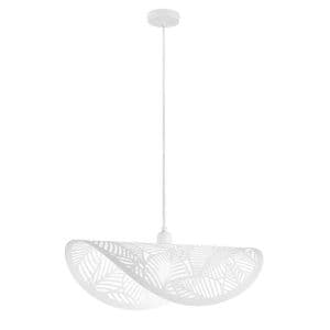 Suspension E27 LUCE DESIGN Blanc RHEI-LEAF - I-RHEI-LEAF-S60