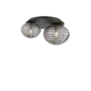 Plafonnier E27 LUCE DESIGN Noir RIPPLE - I-RIPPLE-PL2-NER