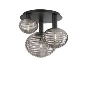 Plafonnier E27 LUCE DESIGN Noir RIPPLE - I-RIPPLE-PL3-NER