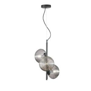 Suspension E27 LUCE DESIGN Noir RIPPLE - I-RIPPLE-S3-NER